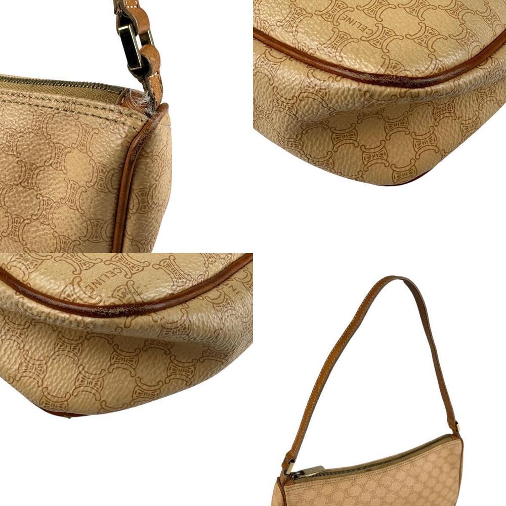 Celine handbag Beige Tan Macadam coated canvas leather - Picture 4 of 4